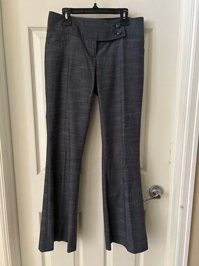 The Limited Charcoal Wide-Leg Dress Pants with Asymmetrical Button Waist
